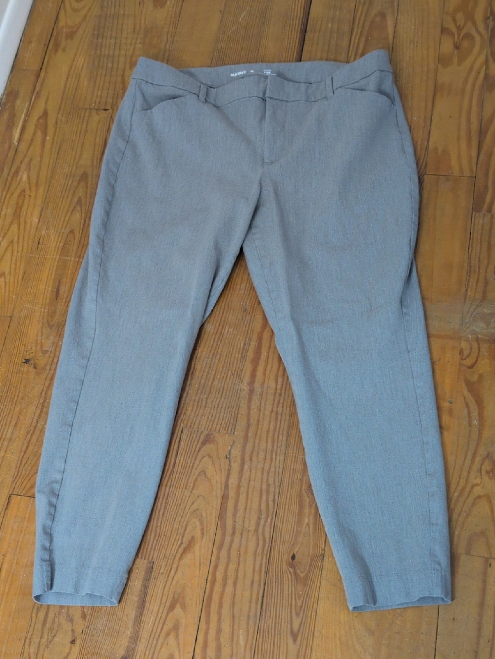 Old Navy Light Gray Women's Slim Straight Trousers